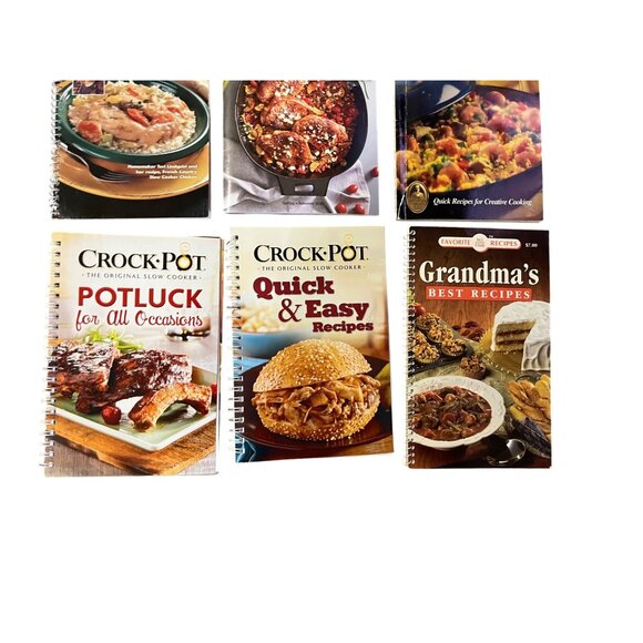 Lot 10 Small Paperback Cookbooks Crockpot Amish Pampered Chef Tupperware - Picture 6 of 11